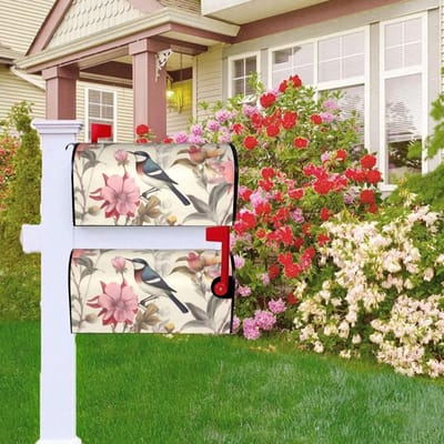 Brievenbus Cover - Post Box Wrap - Tuin Decoratie - Magnetisch Ontwerp - 25.5 x 21 Inch - Zwart
