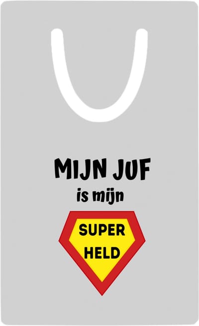 Hacebo® - mijn juf is mijn superheld metalen boekenlegger - Juf - super juf - verjaardag - cadeautje voor juf - juf artikelen - kado - geschenk - collega's Bladwijzer boekenleggers - 7.6 cm x 5cm