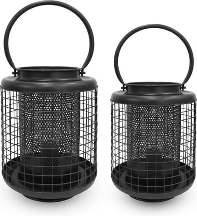 FlinQ Industriële Lantaarn Set - Tafellamp voor buiten - Draadloos