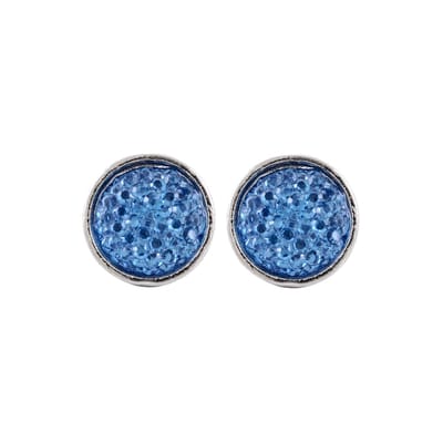 Behave - Oorbellen - Oorsteker Rond 1,2 cm - Blauw
