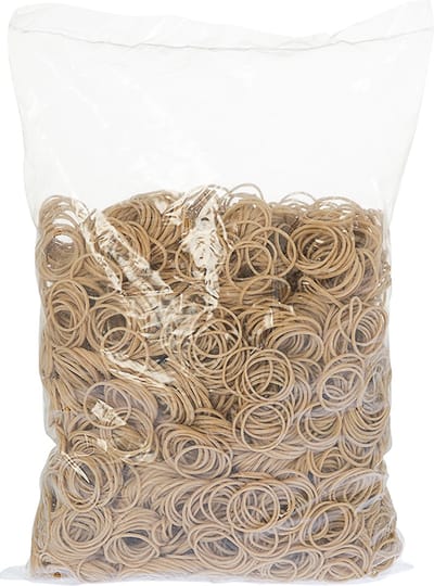 Rubbermagazijn - Elastiekjes - Rubber - Bruin - 25x1,5mm - Circa 5400 stuks - Kleine elastiekjes
