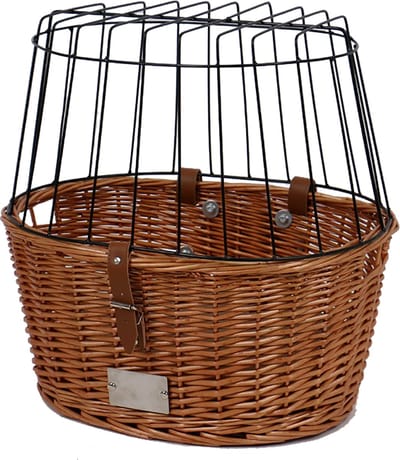 Provence rieten fietsmand stuur & kussen 48x33x44cm - max. 13kg