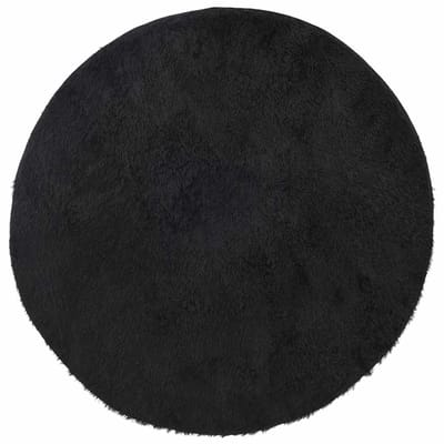 vidaXL - Hoogpolig - vloerkleed - NAVARRA - 240x240 - cm - polyester - zwart