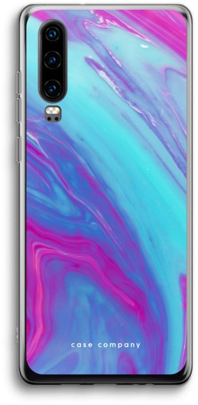Case Company® - Hoesje geschikt voor Huawei P30 hoesje - Zweverige regenboog - Soft Cover Telefoonhoesje - Bescherming aan alle Kanten en Schermrand