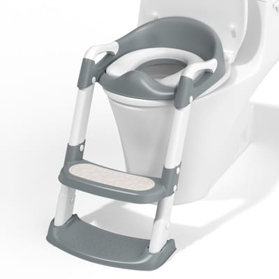 Unyqoos® Inklapbare toiletbril met trap voor kinderen met antislip en spatbescherming