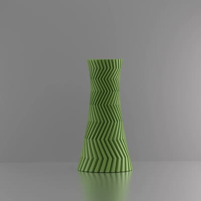 3d-gezellig Illusie - Vaas - Lichtgroen - Maat 30 cm - 100% gerecycled PLA (bioplastic)