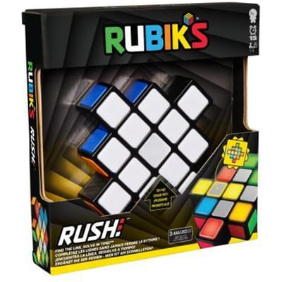 Rubik's - Cube Rubik's Rush - elektronisch spel met lichteffecten 1-4 spelers interactieve hersenkraker en snelheidsspel voor in je eentje of met meerdere spelers kleurenpuzzel STEM-speelgoed