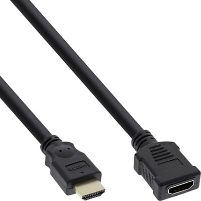 InLine® HDMI-verlengkabel, HDMI High Speed, stekker/bus, 3m