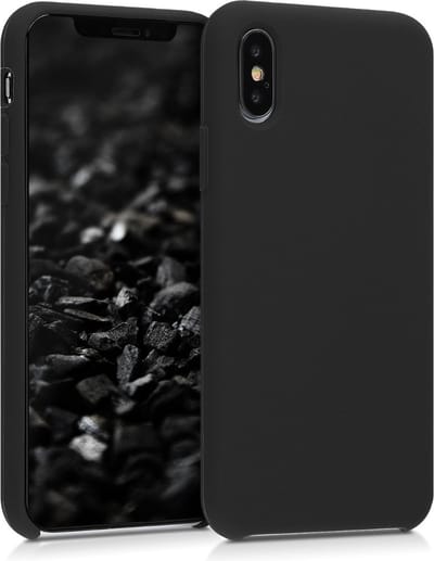 kwmobile telefoonhoesje geschikt voor Apple iPhone XS - Hoesje met siliconen coating - Smartphone case in zwart