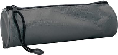 SOHO Ronde Pennenzak – Etui met Rits en Trekkoord – 21 x 8 cm – School Etui / Pennenetui - Grijs