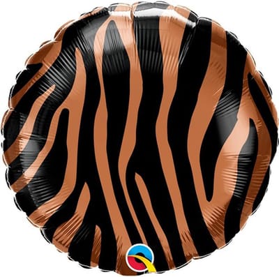 Folieballon Tijger rond 45 cm