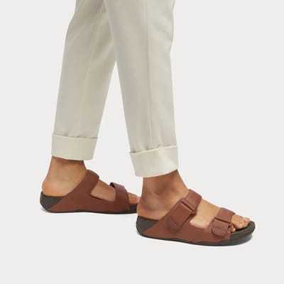 FitFlop FitFlop Gogh Moc Slide In Leather Men BRUIN - Maat 42