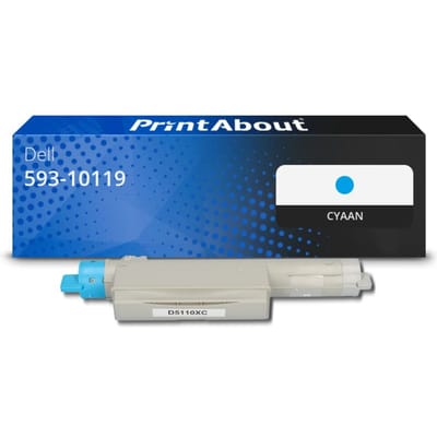 PrintAbout huismerk Toner 593-10119 (GD900) Cyaan Geschikt voor Dell