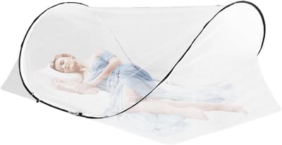 Pop-up Muggennet 200x100x70cm voor eenpersoonsbed - Vouwbaar, draagbaar en ideaal voor kamperen, reizen en buitengebruik met eenvoudige installatie