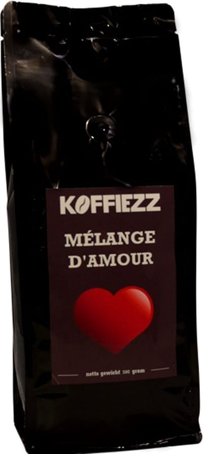 Koffiezz Speciale koffie Mélange d àmour met hele bijzondere koffiebonen