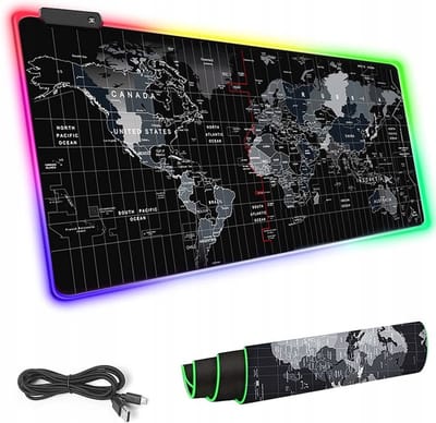 Verlichte Bureau Onderlegger Toetsenbord + Muis - 90 x 40 cm - Waterproof -