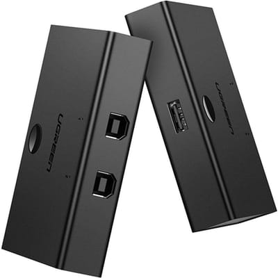Switch USB UGREEN US158, 2 x USB-B, Zwart