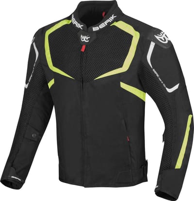 Berik X-Speed Air Zwart Wit Neon Geel Textiele Motorjas - Jas