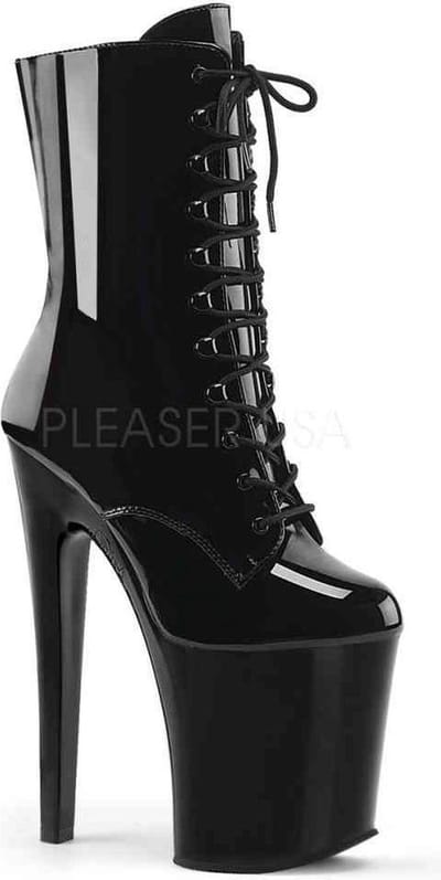 Pleaser - XTREME-1020 Plateau Laarzen, Paaldans schoenen - Paaldans schoenen - 36 Shoes - Zwart