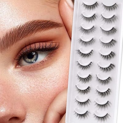 Natuurlijke Valse Wimpers - Mix Stijl - Oogmake-up Creëren - Handgemaakte Multipack - 10 Paar - Zwart