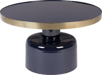 Zuiver Glam Salontafel Rond 60 cm Blauw/ Goud