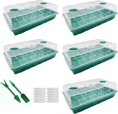 UniEgg® 5 Pack Kweekbak XL voor 200 zaailingen - Compleet Kweekset inclusief accessoires - Kweektafel - Verstelbare Ventilatie - Kweekbakken Moestuin
