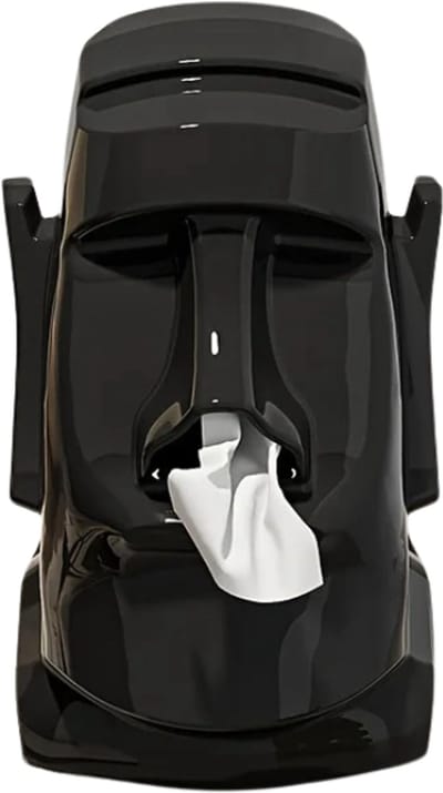 House of Balance Tissuebox Paaseiland Hoofd - Tissuedoos - Tissue Houder - Tissue opbergdoos - Servethouder - Brillenhouder - Zwart