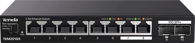 Tenda TEM2010X netwerk-switch 2.5G Ethernet (100/1000/2500) Desktop Zwart