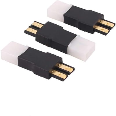 3-Pack Traxxas Stijl Mannelijke Connector naar Vrouwelijke Grote Tamiya Adapter | Directe Plugverbinding | Kleur: Zwart