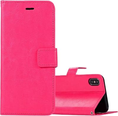 LuxeBass Hoesje geschikt voor iPhone XR - Bookcase Roze - portemonnee hoesje gsm hoesje - telefoonhoes - telefoonhoesjes