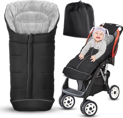 Unyqoos® Warme en veilige babyvoetenzak met fleece voor kinderwagen en buggy