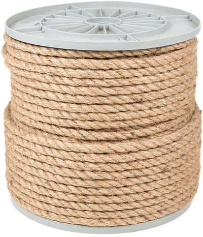 Rubbermagazijn - Jute touw - 10mm - Lengte = 100 meter - Raamkoord - Decoratie - Knutselmateriaal - Tuin- en landbouw