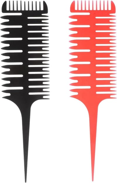 Styling Kam - Haarkam Highlightkam - Haar Kleuren Delen - Antistatisch Visgraat Design - 24.5 cm - Diverse Kleuren