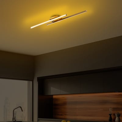Asir - Kroonluchter - Goudkleurige Afwerking - 86 x 17 x 5 cm