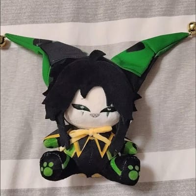 10cm Freak Circus Harlekijn Pluche Poppen Hanger Anime Harlekijn Bel Pluche Speelgoed Kerst Rugzak Verjaardagscadeau 10cm black