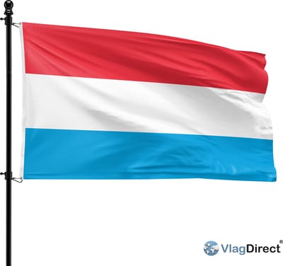 VlagDirect - Luxemburgse vlag - Luxemburg vlag - 90 x 150 cm.