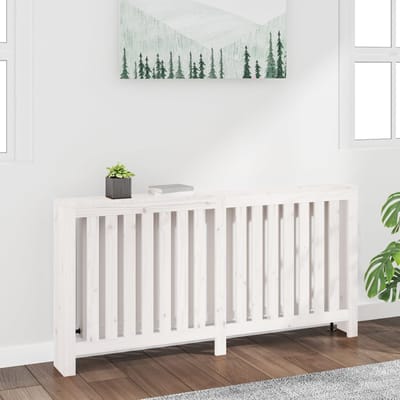 vidaXL Radiatorombouw 169x19x84 cm massief grenenhout wit