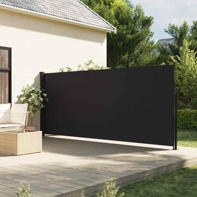 vidaXL - Windscherm - uittrekbaar - 160x500 - cm - zwart