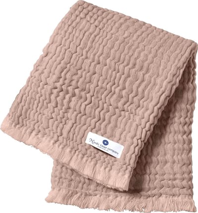 Nordic coast company® Mousseline deken baby inbakeren deken franjes babydeken mousseline doek inbakeren doek spuugdoek mousseline (oudroze)