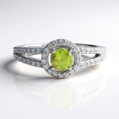 Cavill - Zilveren Ring Platina Gecoat - 0,469 ct Ronde Briljant Sfeen Madagaskar - 56 Zirkonia 0,745 ct - Elegante Damesring met Edelstenen