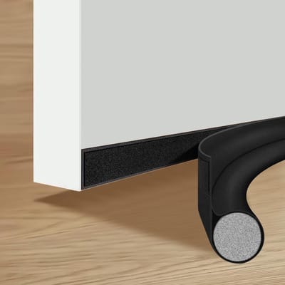 Famanu - Voor deuren 37in/96cm Tochtstrip enkelzijdige deur Tochtstrip voor deuren Onder deur Tochtstrip van geluidsreductie Warmte Stofdicht...