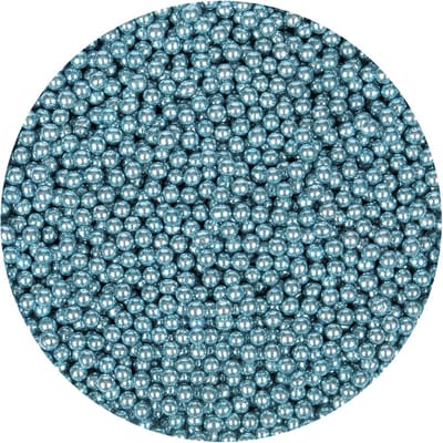 BrandNewCake® Suikerparels Metallic Blauw Ø 4mm 80gr - Strooisel - Eetbare Taartdecoratie