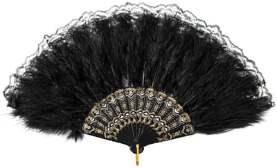 Dailygoods- Handwaaier Retro Dames - Opvouwbaar - Vintage Stijl - Decoratie - Kostuum - Perfect voor Feestjes - Waaier