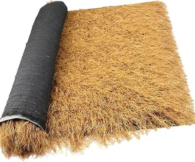 Kunstriet Dakbedekking - Tropisch Gras - Decoratie Bouwen - Waterdicht Vlamwerend - 3.28x65.6ft - Natuurlijk Geel