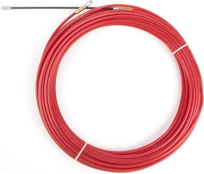 Trekkoord - Geleidingsveer - Kabels Trekken - Soepel Doorschuiven - 30 m - Rood