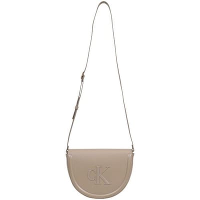 Calvin Klein Bold Saddle Crossover Desert Taupe Maat: OS | Handtassen Outlet | Dames | Beige