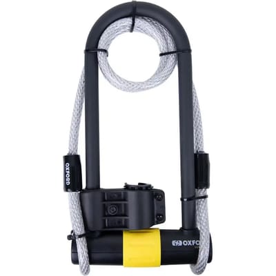 Oxford Scooter - Motor - Fiets Beugelslot - ART-4 gekeurd - 315mm lange beugel - Met 1,2M lange kabel - Beugelslot en kabel in 1!
