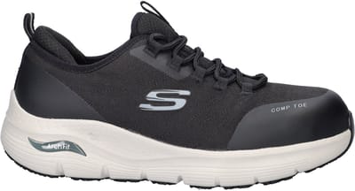 Skechers Work Arch Fit SR Ebinal dames sneaker - Zwart - Maat 38