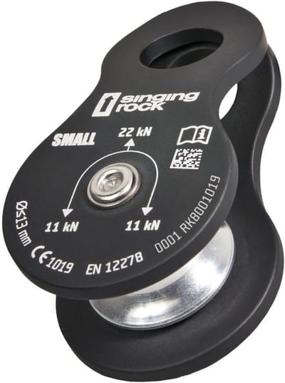 Kleine Katrol - Lichtgewicht Rol - Touwen Transport - Zelfsmerende Lagers - 9979 gram - Zwart
