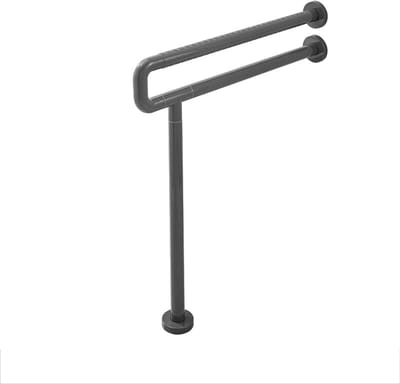Opvouwbare Toiletbeugel - Badkamer Steun - Veilig Staan - Antislip Deeltjes - 70 cm - Grijs